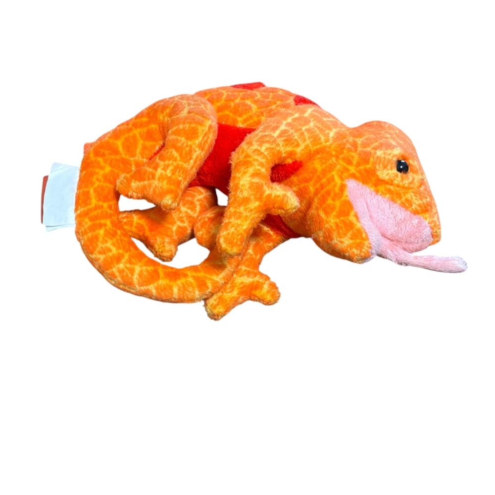 Adventure Planet Orange Chameleon Plush Stuffed Animal 7โ